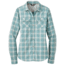 Outdoor Research Passage Long Sleeve Shirt - Womens, Seaglass Plaid, Extra Small, 2692631517005