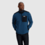 Outdoor Research Trail Mix Quarter Zip Pullover - Mens, Harbor/Black, 3XL, 3001362539011