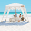 Outdoormaster Beach Cabana with Fringe, Stripes, 804978