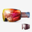 Outdoormaster Eagle Toric+Cylindrical Ski Goggles, Sapphire Blue VLT 33% Optimized Toric Lens + Rose Gold VLT 17% Optimized Cylindrical Lens, 803840