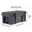Overland Vehicle Systems D.B.S. Dry Box w/ Wheels, Drain and Bottle Opener, Dark Grey, 95 QT, 40100011