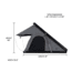 Overland Vehicle Systems Mamba 3 Clamshell Aluminum Roof Top Tent -Black Shell & Grey Body, Black/Grey, 18099901
