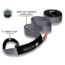 Overland Vehicle Systems Tow Strap, 30000 lbs, 3in x 30ft, Black, 19069916