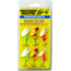 Panther Martin Hammered Regular Spinner, #4/#6, 1/4oz/1/8oz, 6/Pack, Gold/Silver/Yellow Red, PMHM6