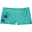 Active Mesh Boy Shorts - Womens-Waterflower Graphic/Howling Turquoise-Large