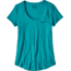 Patagonia Board Short Logo Cotton/Poly Scoop T-Shirt - Women's-Elwha Blue-Large