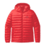 Down Sweater Full-Zip Hoody - Mens-X-Small-French Red