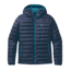 Down Sweater Full-Zip Hoody - Mens-X-Small-Navy Blue