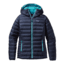 Patagonia Down Sweater Hoody - Womens-Navy Blue-Small