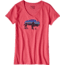 Patagonia Fitz Roy Bison Cotton/Poly V-Neck T-Shirt - Women's-Cerise-X-Small