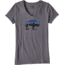 Patagonia Fitz Roy Bison Cotton/Poly V-Neck T-Shirt - Women's-Narwhal Grey-X-Small