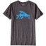 Patagonia Flying Fish Cotton/Poly T-Shirt - Men's-Black/Radar Blue-Large