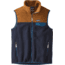Patagonia Lightweight Synchilla Snap-T Vest - Men's-Navy Blue/Bear Brown-X-Small