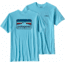 Patagonia Line Logo Badge Cotton/Poly Responsibili-Tee - Men's-Cuban Blue-Large