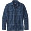 Patagonia Long Sleeve Fjord Flannel Shirt - Men's-Crafted Plaid/Glass Blue-Small