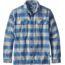 Patagonia Long Sleeve Fjord Flannel Shirt - Men's-Migration Plaid/Andes Blue-Small