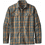 Patagonia Long Sleeve Fjord Flannel Shirt - Men's-Salty Flats/Mojave Khaki-Small