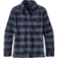 Patagonia Long Sleeve Fjord Flannel Shirt - Womens-Boxwood Plaid/Navy Blue-8