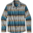 Patagonia Long Sleeve Lightweight Fjord Flannel Shirt - Men's -Blanket Stripe/Filter Blue-X-Small