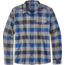 Patagonia Long Sleeve Lightweight Fjord Flannel Shirt - Men's -Upriver/Viking Blue-Small
