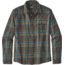 Patagonia Long Sleeve Lightweight Fjord Flannel Shirt - Men's -Watershed/Forge Grey-X-Small