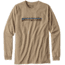 Patagonia Long-Sleeved '73 Text Logo Cotton/Poly Responsibili-Tee - Men's-Woodland Tan-X-Large