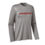 Long-Sleeved Capilene Daily Graphic T-Shirt - Mens -Text Logo/Feather Grey-X-Large