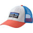 Patagonia P-6 Logo LoPro Trucker Hat - Men's-White/Carve Coral-One Size