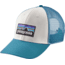 Patagonia P-6 Logo LoPro Trucker Hat - Men's-White/Filter Blue-One Size