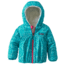 Patagonia Reversible Honey Puff Hoody - Baby-Pine Stamp/Epic Blue-4T