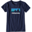 Patagonia Shop Sticker Cotton/Poly Responsibili-Tee - Women's-Navy Blue-X-Small