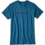 Patagonia Text Logo Cotton/Poly T-Shirt - Men's-Big Sur Blue-X-Large