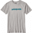 Patagonia Text Logo Cotton/Poly T-Shirt - Men's-Drifter Grey/Elwha Blue-Small