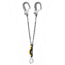 Petzl ABSORBICA-Y 80 MGO double lanyard w/energy absorber, Captive Carabiner, MGO, ANSI, 80cm, 80cm, L64YUM 80