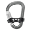 Petzl Attache Locking Pear-Shaped Carabiner With Unidirectional Positioning Bar, Gray, M038CA00