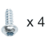 Petzl Screws for Fast Buckle, Pack of 4, Grey, C199EA00