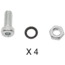 Petzl Screws for Ice Axe Picks, Pack of 4, Grey, U041AA00