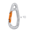 Petzl Tiptop Steel Carabiners, 10 Pack, M002AA00