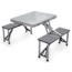 Picnic Time Portable Aluminum Picnic Table and Seats-Aluminum