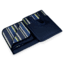 Picnic Time Vista Outdoor Blanket-Navy blue with lime stripes
