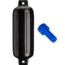 Polyform U.S. G-4 Twin Eye Fender 6.5in x 22in - Black w/Adapter, G-4-BLACK