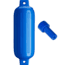 Polyform U.S. G-4 Twin Eye Fender 6.5in x 22in - Blue w/Adapter, G-4-BLUE