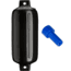 Polyform U.S. G-6 Twin Eye Fender 11in x 30in - Black w/Adapter, G-6-BLACK