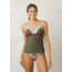 prAna Aleka Tankini Swim Top Womens, Cargo Green Color Block, Medium, W1ALEK115-CGCX-M