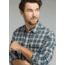 prAna Ansel Long Sleeve Flannel Shirt- Mens, Weathered Blue, Large, M23181370-WEBL-L