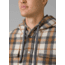prAna Asgard Hooded Flannel Shirt, Camel, Small, 1964511-200-ST-S