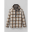 prAna Asgard Hooded Flannel Shirt, Camel, Small, 1964511-200-ST-S