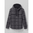 prAna Asgard Hooded Flannel Shirt, Charcoal, XLarge, 1964511-020-ST-XL