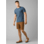 prAna Castle Crest T-Shirt - Mens, Denim Heather, Large, M11201593-DEHT-L