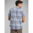 prAna Cayman Plaid Short Sleeve - Mens, Blue Anchor, Medium, M11181353 -419-M
